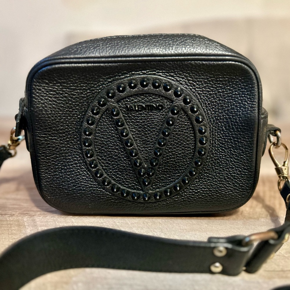 Valentino by Mario Valentino black studded crossbody bag